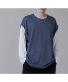 【ウィゴー/WEGO / MEN】のフェイクレイヤードベストT(LS) ネイビー|ID: prp329100004126694 ipo3291000000029328950