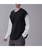 【ウィゴー/WEGO / MEN】のフェイクレイヤードベストT(LS) ブラック中濃色|ID: prp329100004126694 ipo3291000000029328951