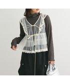 【グリーンパークス/Green Parks】の・ELENCARE DUE チュールラッフルベスト Ivory|ID: prp329100004129190 ipo3291000000031930711
