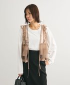 【グリーンパークス/Green Parks】の・ELENCARE DUE チュールラッフルベスト Mocha|ID: prp329100004129190 ipo3291000000031930714