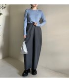【アンフィーロ 自由区/UNFILO】の【洗える】カーブワイドパンツ チャコール|ID:prp329100004130118