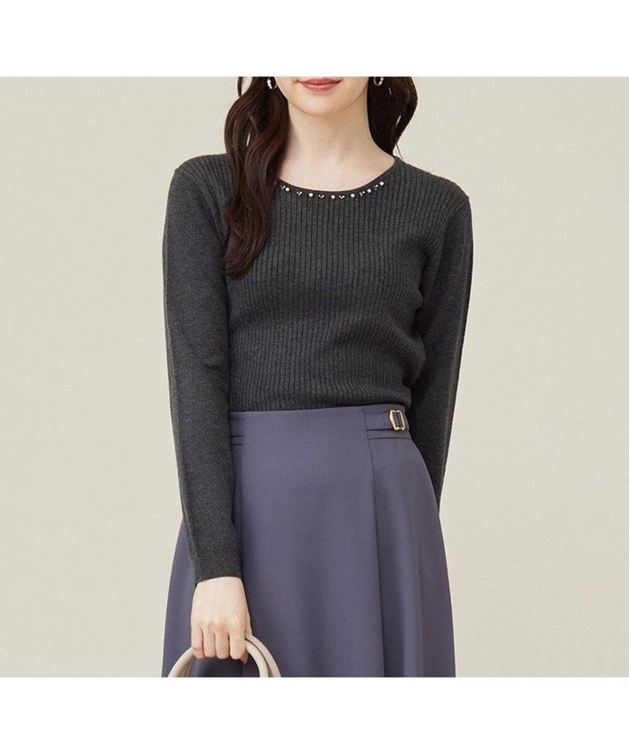 【エニィ スィス/any SiS】の【洗える】プチジュエル ニット インテリア・キッズ・メンズ・レディースファッション・服の通販 founy(ファニー) https://founy.com/ ファッション Fashion レディースファッション Fashion for Women トップス・カットソー Cut & Sew Tops ニット Knit Tops & Sweaters おすすめ Recommended / Our Picks アクセサリー Fashion Accessories シンプル Simple, Minimal ストレッチ Stretch, Stretchy Fabric セーター Sweater, Knitwear パール Pearl, Pearl Accent 洗える Machine Washable A/W・秋冬 Autumn/Winter |ID: prp329100004130129 ipo3291000000034505323