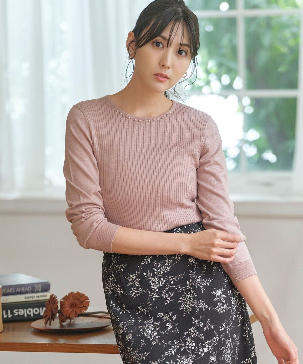 【エニィ スィス/any SiS】の【洗える】プチジュエル ニット インテリア・キッズ・メンズ・レディースファッション・服の通販 founy(ファニー) ファッション Fashion レディースファッション Fashion for Women トップス・カットソー Cut & Sew Tops ニット Knit Tops & Sweaters おすすめ Recommended / Our Picks アクセサリー Fashion Accessories シンプル Simple, Minimal ストレッチ Stretch, Stretchy Fabric セーター Sweater, Knitwear パール Pearl, Pearl Accent 洗える Machine Washable A/W・秋冬 Autumn/Winter ローズグレー|ID: prp329100004130129 ipo3291000000034505325