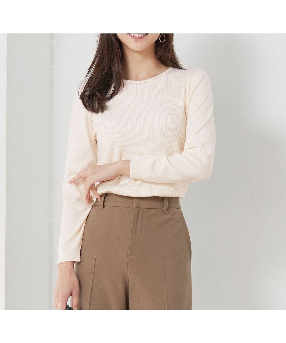 【エニィ スィス/any SiS】の【洗える】プチジュエル ニット インテリア・キッズ・メンズ・レディースファッション・服の通販 founy(ファニー) ファッション Fashion レディースファッション Fashion for Women トップス・カットソー Cut & Sew Tops ニット Knit Tops & Sweaters おすすめ Recommended / Our Picks アクセサリー Fashion Accessories シンプル Simple, Minimal ストレッチ Stretch, Stretchy Fabric セーター Sweater, Knitwear パール Pearl, Pearl Accent 洗える Machine Washable A/W・秋冬 Autumn/Winter アイボリー|ID: prp329100004130129 ipo3291000000034505326