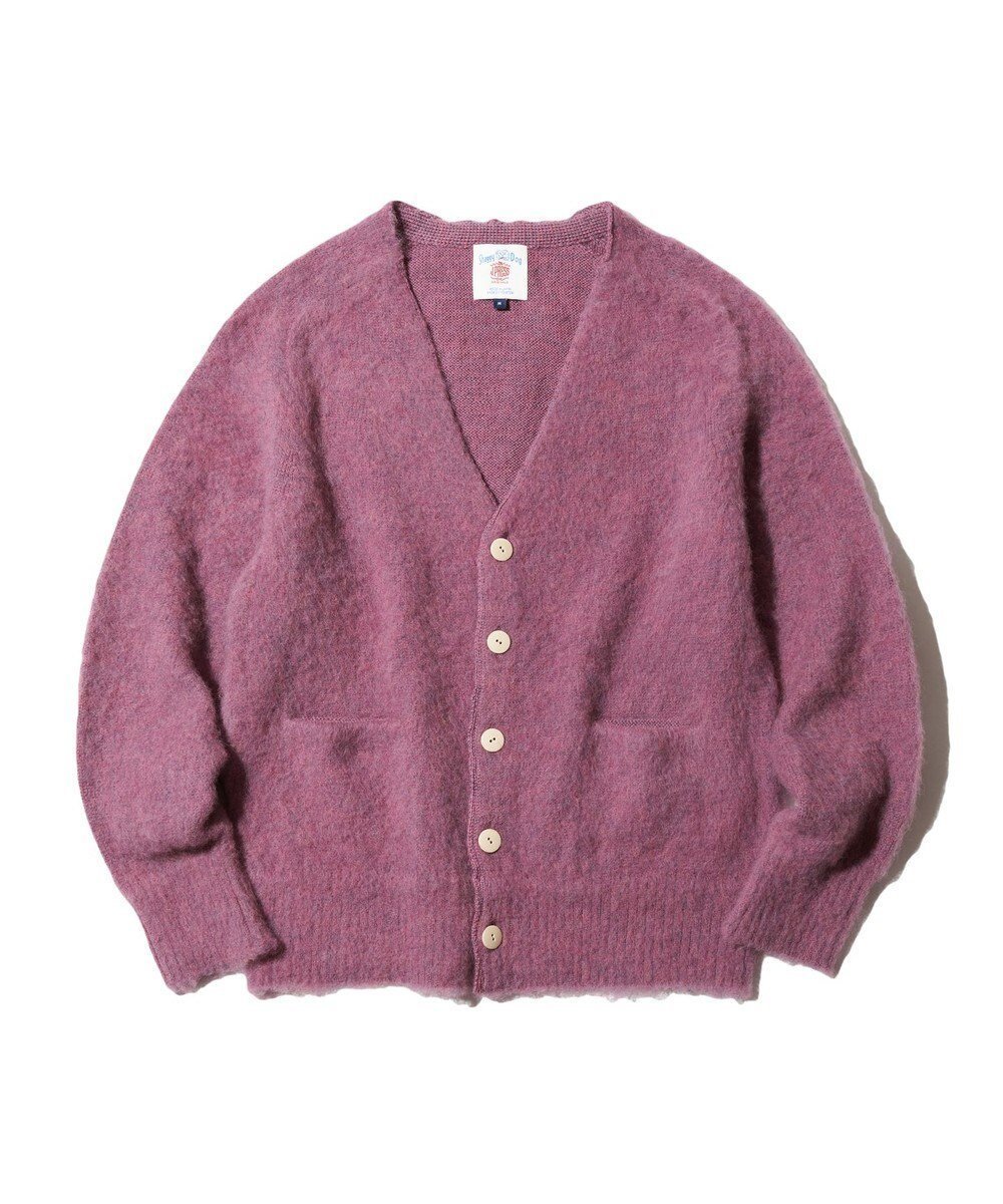 【ジェイ プレス/J.PRESS / MEN】の【J.PRESS ORIGINALS】SHETLAND WOOL SHAGGY SADLE CARDIGAN インテリア・キッズ・メンズ・レディースファッション・服の通販 founy(ファニー) 　ファッション　Fashion　メンズファッション　MEN　トップス・カットソー　Tops/Tshirt/Men　カーディガン　Cardigans　A/W・秋冬　Aw・Autumn/Winter・Fw・Fall-Winter　カーディガン　Cardigan　クラシック　Classic　日本製　Made In Japan　犬　Dog　軽量　Lightweight　パープル系|ID: prp329100004135799 ipo3291000000028306226