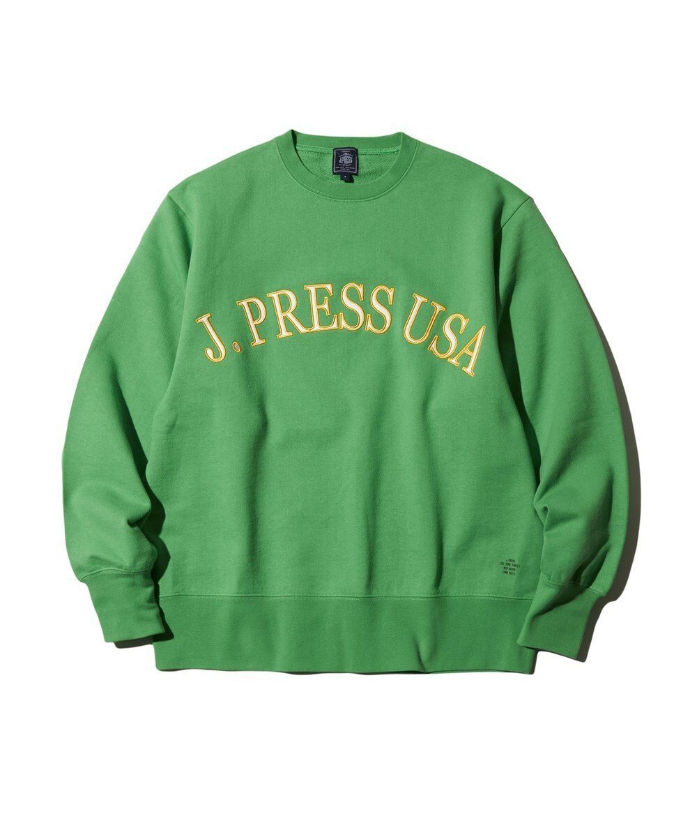 【ジェイ プレス/J.PRESS / MEN】の【J.PRESS ORIGINALS】FABRIC LOGO SWEATSHIRT インテリア・キッズ・メンズ・レディースファッション・服の通販 founy(ファニー) 　ファッション　Fashion　メンズファッション　MEN　トップス・カットソー　Tops/Tshirt/Men　パーカ　Sweats　シャツ　Shirts　アメリカン　American　ジャージ　Jersey　スウェット　Sweat　スポーツ　Sports　スーピマ　Supima　パーカー　Hoodie　ビンテージ　Vintage　フォルム　Form　A/W・秋冬　Aw・Autumn/Winter・Fw・Fall-Winter　S/S・春夏　Ss・Spring/Summer　夏　Summer　グリーン系|ID: prp329100004135801 ipo3291000000028306235