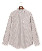 【ジェイ プレス/J.PRESS / MEN】の【J.PRESS ORIGINALS】SUVIN TYPEWRITER JERSEY 46G STRIPE SHIRT / JAPAN MADE ブラウン系1|ID: prp329100004135809 ipo3291000000028306264