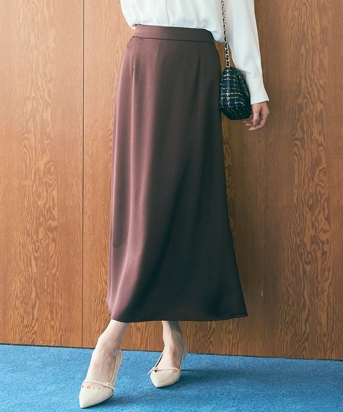 【エニィ スィス/any SiS】の【洗える】ダルサテンナロー スカート インテリア・キッズ・メンズ・レディースファッション・服の通販 founy(ファニー) https://founy.com/ ファッション Fashion レディースファッション Fashion for Women スカート Skirts サテン Satin, Glossy Fabric ストレッチ Stretch, Stretchy Fabric スリット Slit, Slit Detail フレア Flare, Flared エレガント 上品 Elegant 洗える Machine Washable A/W・秋冬 Autumn/Winter |ID: prp329100004135877 ipo3291000000034297925