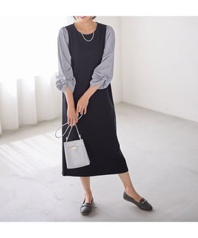 【エニィファム/any FAM】 【洗濯機可能】コンビネーションワンピース人気、トレンドファッション・服の通販 founy(ファニー) ファッション Fashion レディースファッション WOMEN ワンピース Dress NEW・新作・新着・新入荷 New Arrivals A/W・秋冬 Aw・Autumn/Winter・Fw・Fall-Winter おすすめ Recommend カットソー Cut And Sew ストライプ Stripe ストレート Straight テレコ Tereko 無地 Plain Color |ID:prp329100004135883