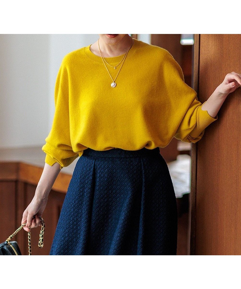 【23区/NIJYUSANKU】の【洗える】ピュアカシミヤ ドルマンスリーブ ニット インテリア・キッズ・メンズ・レディースファッション・服の通販 founy(ファニー) ファッション Fashion レディースファッション Fashion for Women トップス・カットソー Cut & Sew Tops ニット Knit Tops & Sweaters オレンジ Orange 洗える Machine Washable スリット Slit, Slit Detail セーター Sweater, Knitwear なめらか Smooth, Silky Texture 人気 Popular, Best Seller A/W・秋冬 Autumn/Winter 冬 Winter / This Winter 2024年 2024 エレガント 上品 Elegant 2024-2025秋冬・A/W Autumn/Winter 2024–25 AW24–25 マスタード系|ID: prp329100004136027 ipo3291000000033641042