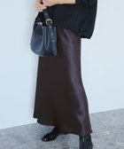 【23区/NIJYUSANKU】の【Oggi12月号掲載/洗える】ヴィンテージダブルサテン ナロー スカート ダークブラウン系|ID: prp329100004136116 ipo3291000000031963378