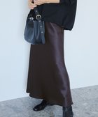 【23区/NIJYUSANKU】の【Oggi12月号掲載/洗える】ヴィンテージダブルサテン ナロー スカート ダークブラウン系|ID: prp329100004136116 ipo3291000000032674885