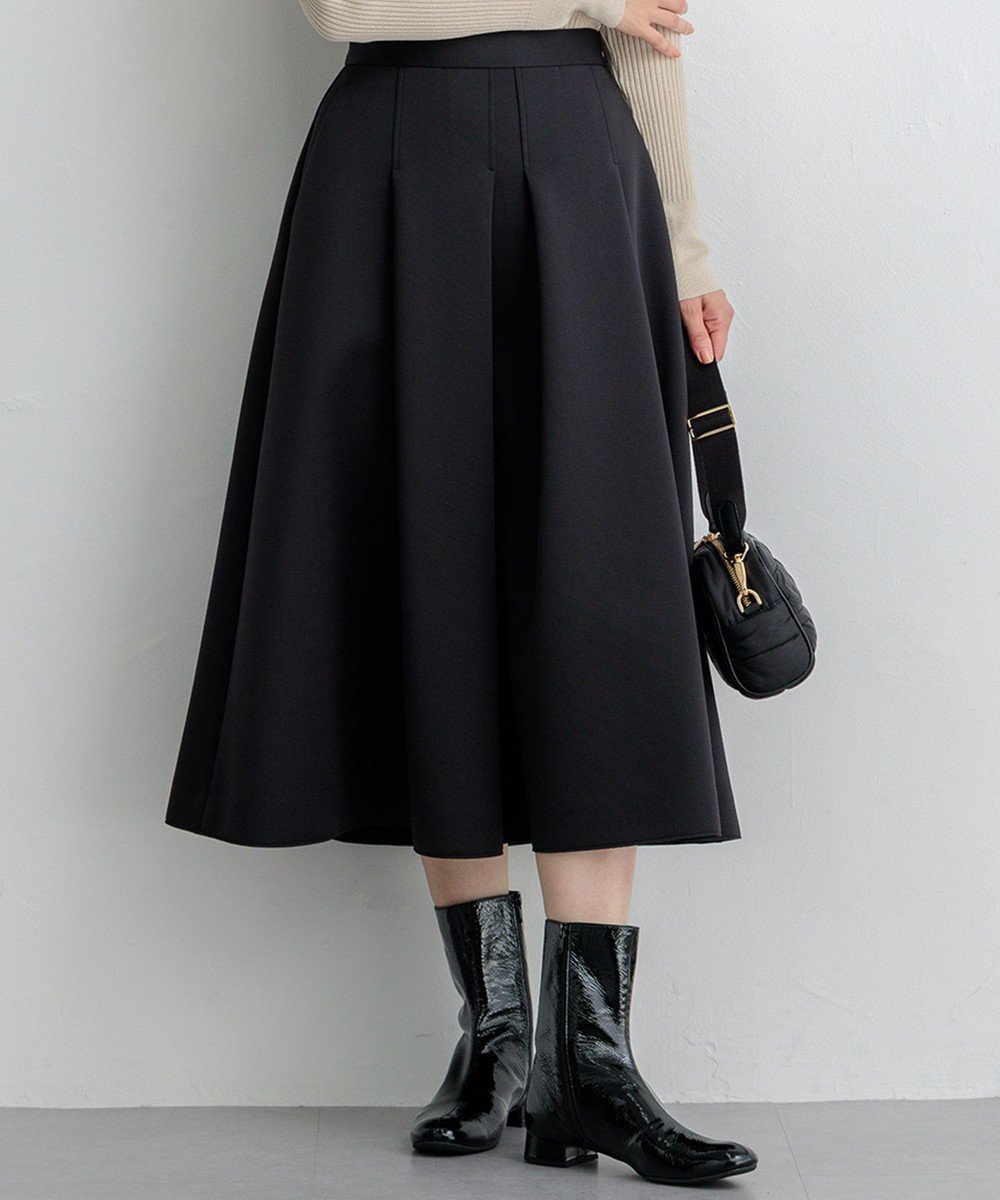【23区/NIJYUSANKU】の【洗える】ネオプレーンジャージー タック スカート 人気、トレンドファッション・服の通販 founy(ファニー) 　ファッション　Fashion　レディースファッション　Fashion for Women　スカート　Skirts　2024年　2024　2024-2025秋冬・A/W　Autumn/Winter 2024–25 AW24–25　冬　Winter / This Winter　フレア　Flare, Flared　ボンディング　Bonding, Bonded Fabric　エレガント 上品　Elegant　再入荷　Restock / Back in Stock　洗える　Machine Washable　A/W・秋冬　Autumn/Winter　軽量　Lightweight, Ultra Light　 other-1|ID: prp329100004136119 ipo3291000000032647327