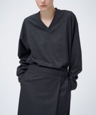 【エイトン/ATON】のMERINO COLLEGE JERSEY Vネックプルオーバー CHARCOAL GRAY|ID:prp329100004136168