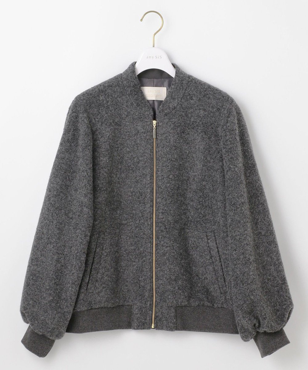 【エニィ スィス/any SiS】のスライバー ブルゾン インテリア・キッズ・メンズ・レディースファッション・服の通販 founy(ファニー) 　ファッション　Fashion　レディースファッション　Fashion for Women　アウター　Coat / Outerwear Collection　レディースジャケット・軽アウター　Jackets　ブルゾンジャケット・スポーティアウター　Blouson Jackets　エアリー　Airy Texture　コンパクト　Compact, Small Size　ジャケット　Jacket, Outerwear　フィット　Fit, Slim Fit　ブルゾン　Blouson, Bomber Jacket　A/W・秋冬　Autumn/Winter　チャコール|ID: prp329100004136174 ipo3291000000033275134
