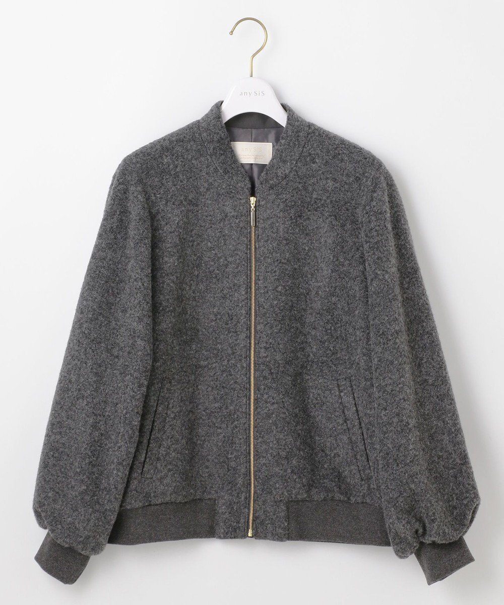 【エニィ スィス/any SiS】のスライバー ブルゾン インテリア・キッズ・メンズ・レディースファッション・服の通販 founy(ファニー) 　ファッション　Fashion　レディースファッション　Fashion for Women　アウター　Coat / Outerwear Collection　レディースジャケット・軽アウター　Jackets　ブルゾンジャケット・スポーティアウター　Blouson Jackets　エアリー　Airy Texture　コンパクト　Compact, Small Size　ジャケット　Jacket, Outerwear　フィット　Fit, Slim Fit　ブルゾン　Blouson, Bomber Jacket　A/W・秋冬　Autumn/Winter　チャコール|ID: prp329100004136174 ipo3291000000035843183