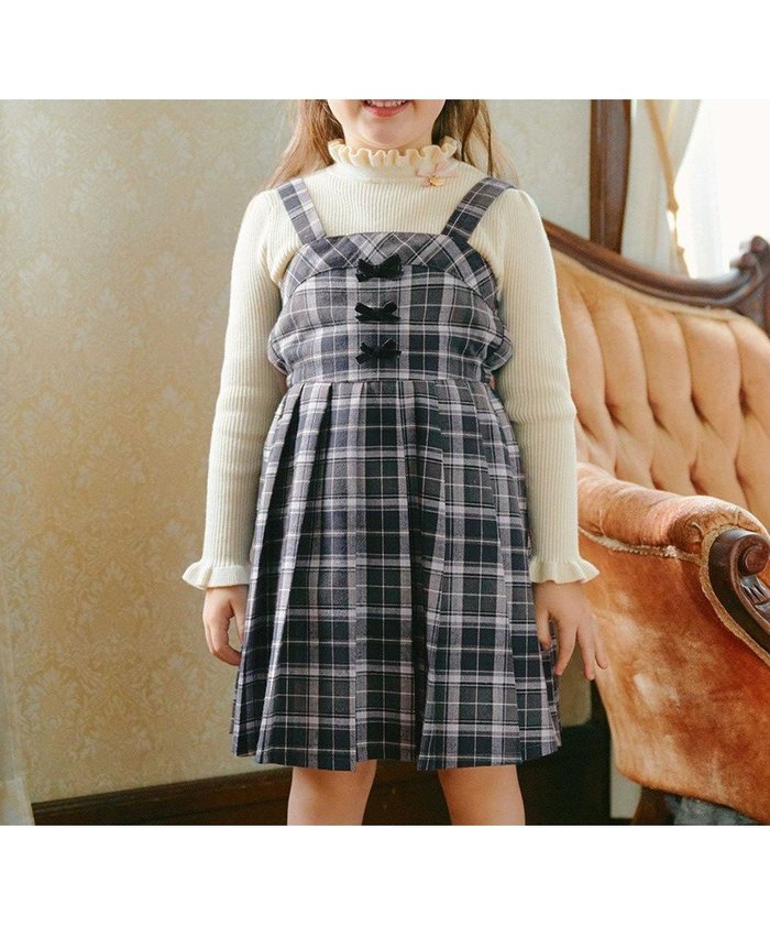 【エニファム/any FAM / KIDS】のチェックプリーツジャンパースカート インテリア・キッズ・メンズ・レディースファッション・服の通販 founy(ファニー) https://founy.com/ ファッション Fashion キッズファッション KIDS ワンピース Dress/Kids A/W・秋冬 Aw・Autumn/Winter・Fw・Fall-Winter チェック Check プリーツ Pleats ポケット Pocket リボン Ribbon ワンポイント One Point 秋 Autumn/Fall |ID: prp329100004136233 ipo3291000000028308538