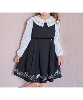 【エニファム/any FAM / KIDS】のモノトーン音符ジャンパースカート 人気、トレンドファッション・服の通販 founy(ファニー) ファッション Fashion キッズファッション KIDS ワンピース Dress/Kids A/W・秋冬 Aw・Autumn/Winter・Fw・Fall-Winter おすすめ Recommend インナー Inner ネコ Cat フィット Fit フレア Flare ポケット Pocket モノトーン Monotone エレガント 上品 Elegant |ID:prp329100004136235