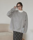 【ウィゴー/WEGO】の【ユニセックス着用ITEM/裏起毛】リラックスフィットスウェットプルオーバー 杢グレー|ID:prp329100004137087