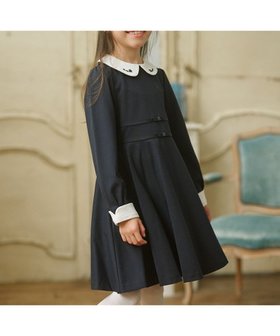 【組曲 / KIDS/KUMIKYOKU】 【110-140cm】レトロ ワンピース人気、トレンドファッション・服の通販 founy(ファニー) ファッション Fashion キッズファッション KIDS ワンピース Dress/Kids A/W・秋冬 Aw・Autumn/Winter・Fw・Fall-Winter カフス Cuffs ワンポイント One Point エレガント 上品 Elegant 再入荷 Restock/Back In Stock/Re Arrival 定番 Standard |ID:prp329100004137372