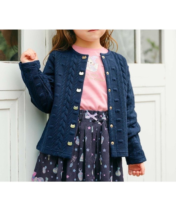 【エニファム/any FAM / KIDS】のふくれジャガードカーディガン インテリア・キッズ・メンズ・レディースファッション・服の通販 founy(ファニー) https://founy.com/ ファッション Fashion キッズファッション KIDS トップス・カットソー Tops/Tees/Kids A/W・秋冬 Aw・Autumn/Winter・Fw・Fall-Winter おすすめ Recommend インナー Inner カーディガン Cardigan ネコ Cat ポケット Pocket モチーフ Motif ラベンダー Lavender ローズ Rose エレガント 上品 Elegant 秋 Autumn/Fall 羽織 Haori |ID: prp329100004141430 ipo3291000000028738862