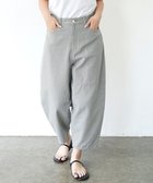 【サキュウ/caqu】の【洗える/リネン混】Color linen barrel pants フンワリテーパードシルエットカラーリネンパンツ gray|ID: prp329100004141540 ipo3291000000028426636