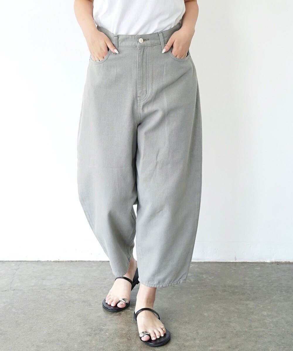 【サキュウ/caqu】の【洗える/リネン混】Color linen barrel pants フンワリテーパードシルエットカラーリネンパンツ インテリア・キッズ・メンズ・レディースファッション・服の通販 founy(ファニー) 　ファッション　Fashion　レディースファッション　WOMEN　パンツ　Pants　インディゴ　Indigo　洗える　Washable　秋　Autumn/Fall　ジーンズ　Jeans　デニム　Denim　人気　Popularity　ハイライズ　High Rise　リネン　Linen　A/W・秋冬　Aw・Autumn/Winter・Fw・Fall-Winter　S/S・春夏　Ss・Spring/Summer　夏　Summer　エレガント 上品　Elegant　gray|ID: prp329100004141540 ipo3291000000028426636