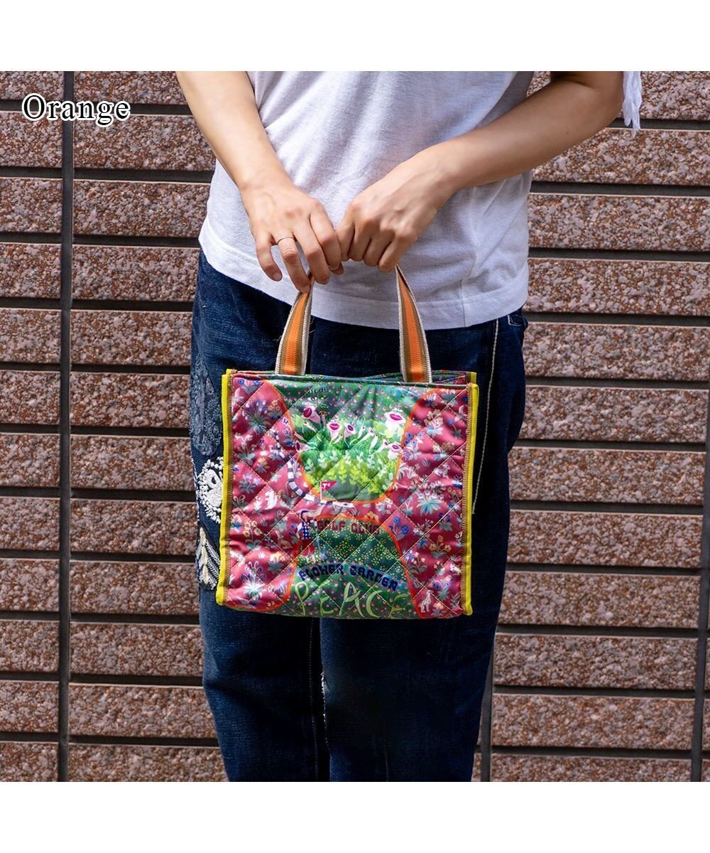 【ツモリチサト キャリー/tsumori chisato CARRY】のガーデンゴルフクラブキルト ハンドバッグ 手提げ インテリア・キッズ・メンズ・レディースファッション・服の通販 founy(ファニー) 　ファッション　Fashion　レディースファッション　WOMEN　カラフル　Colorful　ガーデン　Garden　キルト　Quilt　クラシック　Classic　ゴルフ　Golf　ハンドバッグ　Handbag　ポケット　Pocket　オレンジ|ID: prp329100004141557 ipo3291000000028426715