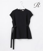 【23区/NIJYUSANKU】の【R(アール)】ダブルクロス ベルテッドブラウス ブラック系|ID: prp329100004141579 ipo3291000000031633583
