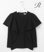【23区/NIJYUSANKU】の【R(アール)】ダブルクロス ラッフルデザインブラウス ブラック系|ID: prp329100004141580 ipo3291000000031586443