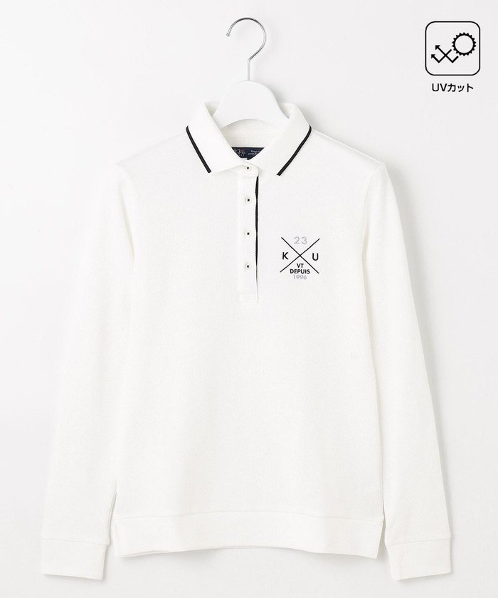 【23区 ゴルフ/NIJYUSANKU GOLF】の【WOMEN】【UVカット】ハニカムカノコ長袖ポロシャツ インテリア・キッズ・メンズ・レディースファッション・服の通販 founy(ファニー) https://founy.com/ ファッション Fashion レディースファッション WOMEN トップス・カットソー Tops/Tshirt シャツ/ブラウス Shirts/Blouses ポロシャツ Polo Shirts インナー Inner カーディガン Cardigan セーター Sweater トレンド Trend ベスト Vest ベーシック Basic ポロシャツ Polo Shirt 定番 Standard A/W・秋冬 Aw・Autumn/Winter・Fw・Fall-Winter 長袖 Long Sleeve |ID: prp329100004141595 ipo3291000000031850759
