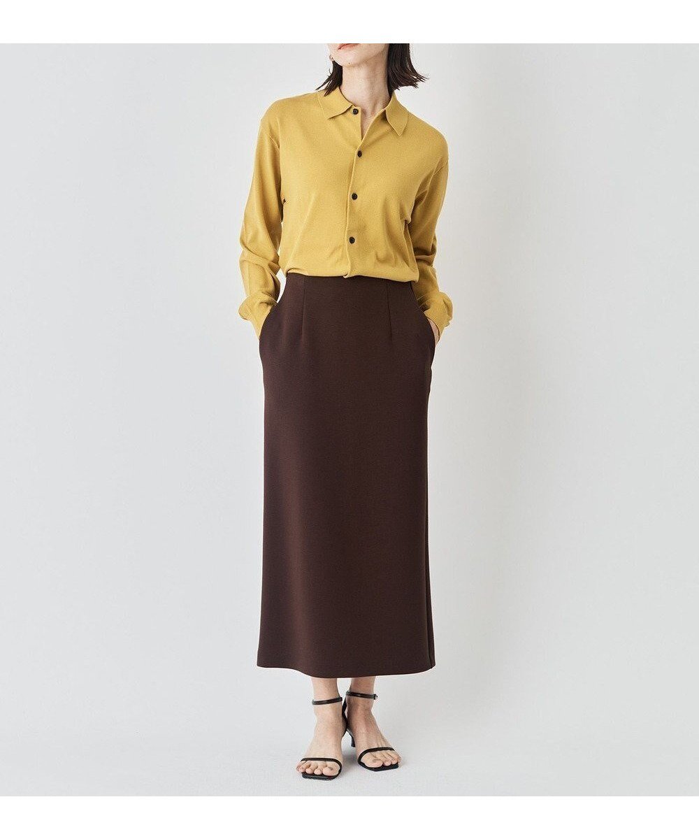 【アンフィーロ 自由区/UNFILO】の【大好評により追加生産決定!】BEAUTY FORM JERSEY Iラインスカート インテリア・キッズ・メンズ・レディースファッション・服の通販 founy(ファニー) 　ファッション　Fashion　レディースファッション　Fashion for Women　スカート　Skirts　軽量　Lightweight, Ultra Light　シンプル　Simple, Minimal　ストレッチ　Stretch, Stretchy Fabric　セットアップ　Set-Up, Coordinated Outfit　雑誌　Magazine, Fashion Magazine　フォルム　Silhouette, Form　ポケット　Pocket, Pocket Detail　A/W・秋冬　Autumn/Winter　[NEW]ブラウン|ID: prp329100004141605 ipo3291000000034122609