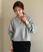 【アンフィーロ 自由区/UNFILO】のBEAUTY FORM JERSEY キーネックプルオーバー グレー|ID: prp329100004141607 ipo3291000000035571866