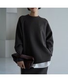 【アンフィーロ 自由区/UNFILO】のBEAUTY FORM JERSEY バックZIPプルオーバー チャコール|ID: prp329100004141608 ipo3291000000028426987