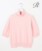 【23区/NIJYUSANKU】の【R(アール)】ウールカシミヤ 5分袖 タートルネックニット ピンク系|ID:prp329100004141611