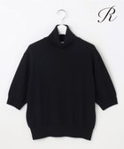 【23区/NIJYUSANKU】の【R(アール)】ウールカシミヤ 5分袖 タートルネックニット ブラック系|ID: prp329100004141611 ipo3291000000028427000