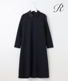 【23区/NIJYUSANKU】の【R(アール)】ウールダブルクロス ビジューカラーワンピース ネイビー系|ID:prp329100004141643