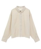 【グリーンパークス/Green Parks】のサイドドロストショート丈シャツ(無地) Beige|ID: prp329100004141764 ipo3291000000028431004