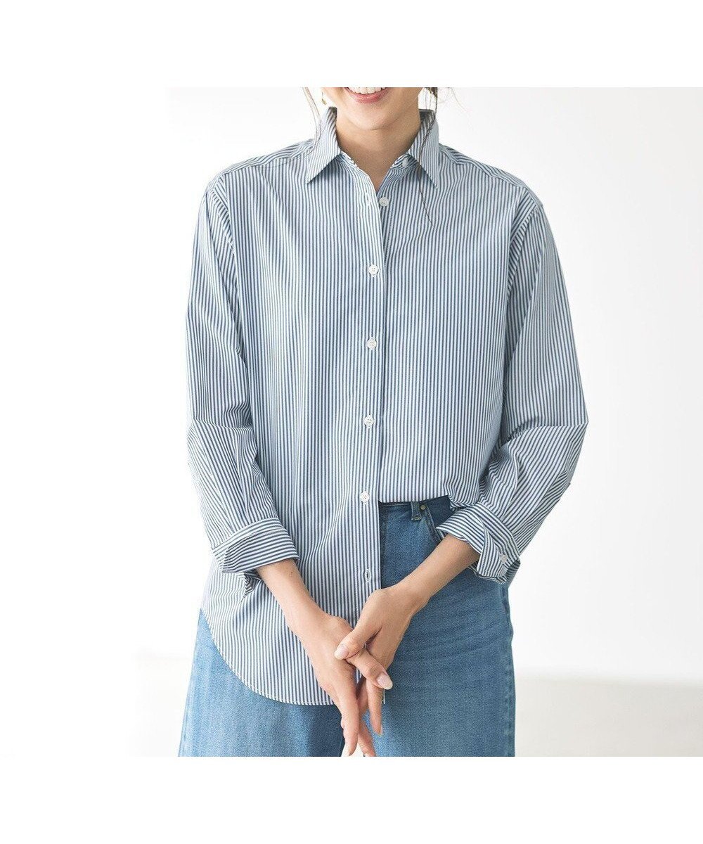【エニィファム/any FAM】の【手洗い可能/抗菌防臭/UVカット/速乾】レギュラーカラーシャツ 人気、トレンドファッション・服の通販 founy(ファニー) 　ファッション　Fashion　レディースファッション　WOMEN　トップス・カットソー　Tops/Tshirt　シャツ/ブラウス　Shirts/Blouses　おすすめ　Recommend　インナー　Inner　シンプル　Simple　ストライプ　Stripe　セットアップ　Set Up　ベーシック　Basic　人気　Popularity　定番　Standard　抗菌　Antibacterial　A/W・秋冬　Aw・Autumn/Winter・Fw・Fall-Winter　ビジネス 仕事 通勤　Business　 other-1|ID: prp329100004142640 ipo3291000000031215146