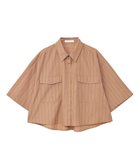 【グリーンパークス/Green Parks】の5分袖ショートシャツ 人気、トレンドファッション・服の通販 founy(ファニー) ファッション Fashion レディースファッション WOMEN トップス・カットソー Tops/Tshirt シャツ/ブラウス Shirts/Blouses A/W・秋冬 Aw・Autumn/Winter・Fw・Fall-Winter おすすめ Recommend ショート Short ヘムライン Hemline ボトム Bottom ポケット Pocket ワイド Wide thumbnail Brown|ID: prp329100004142696 ipo3291000000028446515