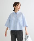 【グリーンパークス/Green Parks】の5分袖ショートシャツ 人気、トレンドファッション・服の通販 founy(ファニー) ファッション Fashion レディースファッション WOMEN トップス・カットソー Tops/Tshirt シャツ/ブラウス Shirts/Blouses A/W・秋冬 Aw・Autumn/Winter・Fw・Fall-Winter おすすめ Recommend ショート Short ヘムライン Hemline ボトム Bottom ポケット Pocket ワイド Wide thumbnail Blue|ID: prp329100004142696 ipo3291000000028446517