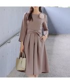 【ティアクラッセ/Tiaclasse】の【セレモニー・XSサイズ追加・新色追加】アシメリボンベルトフレアワンピース モカ|ID: prp329100004142782 ipo3291000000035575035