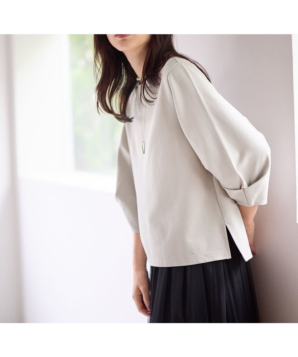 【エニー/ANY】の【洗濯機可】袖タックプルオーバー インテリア・キッズ・メンズ・レディースファッション・服の通販 founy(ファニー) ファッション Fashion レディースファッション Fashion for Women トップス・カットソー Cut & Sew Tops シャツ・ブラウス・オフィスカジュアル Elegant Blouses & Button-Ups ロングTシャツ・Tシャツ Longline T-Shirts & Tees カジュアルプルオーバー・ニットトップス Pullovers & Knit Tops / Casual Pullovers カットソー・ベーシックTシャツ Cut-and-Sewn Tops / Stretch Tees & Basics おすすめ Recommended / Our Picks カットソー Cut and Sewn Top シンプル Simple, Minimal ダブル Double, Double-Breasted フェイス Face, Facial Design エレガント 上品 Elegant 定番 Standard, Basic Item A/W・秋冬 Autumn/Winter サンドベージュ|ID: prp329100004143174 ipo3291000000034649214