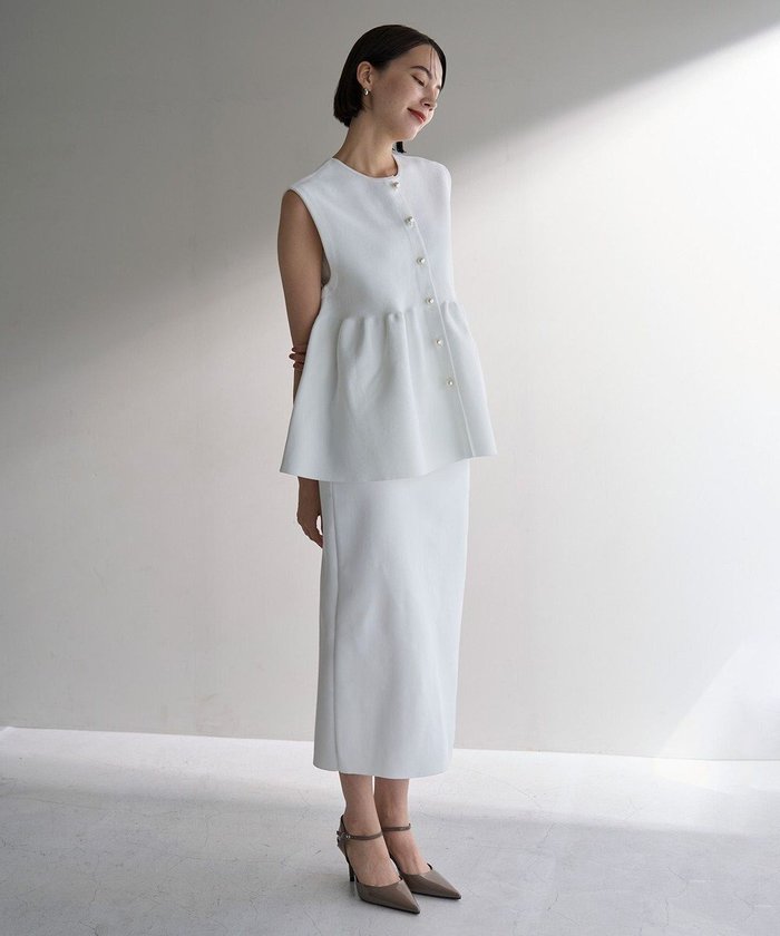 【アンフィーロ 自由区/UNFILO】のポリエステルフォルム Iラインスカート インテリア・キッズ・メンズ・レディースファッション・服の通販 founy(ファニー) https://founy.com/ ファッション Fashion レディースファッション Fashion for Women スカート Skirts おすすめ Recommended / Our Picks ウォッシャブル Machine Washable カーディガン Cardigan, Knitwear ストレッチ Stretch, Stretchy Fabric セットアップ Set-Up, Coordinated Outfit バランス Balance, Style Balance フォルム Silhouette, Form ペプラム Peplum, Flared Hem ロング Long, Long-Length A/W・秋冬 Autumn/Winter 軽量 Lightweight, Ultra Light |ID: prp329100004143336 ipo3291000000034297830