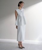 【アンフィーロ 自由区/UNFILO】のポリエステルフォルム Iラインスカート オフ|ID: prp329100004143336 ipo3291000000034297831