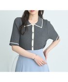 【アースミュージックアンドエコロジー/earth music&ecology】のリブニットカーディガン Charcoal Gray|ID:prp329100004143432