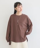 【アースミュージックアンドエコロジー/earth music&ecology】のラウンドルーズロンT 人気、トレンドファッション・服の通販 founy(ファニー) ファッション Fashion レディースファッション WOMEN トップス・カットソー Tops/Tshirt ロング / Tシャツ T-Shirts A/W・秋冬 Aw・Autumn/Winter・Fw・Fall-Winter シンプル Simple ストレッチ Stretch フォルム Form ポケット Pocket ラウンド Round ルーズ Loose ロング Long 羽織 Haori thumbnail Brown|ID: prp329100004143446 ipo3291000000028460425