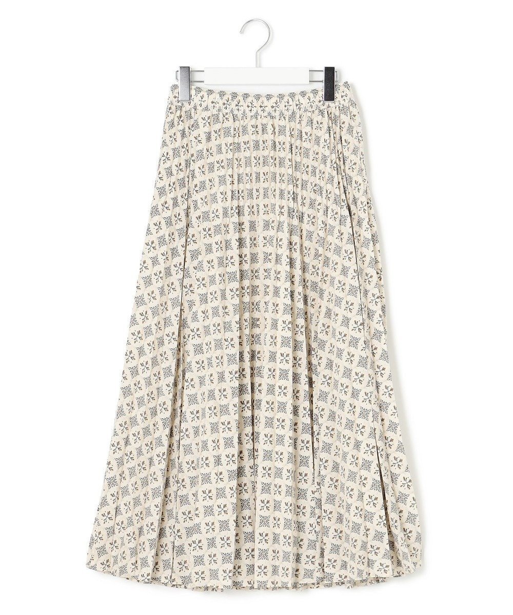 【ジェイプレスヨークストリート/J.PRESS YORK STREET】の【WOMEN】タイルプリント プリーツスカート インテリア・キッズ・メンズ・レディースファッション・服の通販 founy(ファニー) 　ファッション　Fashion　レディースファッション　WOMEN　スカート　Skirt　プリーツスカート　Pleated Skirts　エレガント 上品　Elegant　スウェット　Sweat　セットアップ　Set Up　とろみ　Thickness　プリント　Print　プリーツ　Pleats　A/W・秋冬　Aw・Autumn/Winter・Fw・Fall-Winter　S/S・春夏　Ss・Spring/Summer　おすすめ　Recommend　夏　Summer　ホワイト系5|ID: prp329100004143474 ipo3291000000031780751