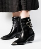 【スティーブマデン/STEVE MADDEN】のKINSHIP ポインテッドブーツ 人気、トレンドファッション・服の通販 founy(ファニー) ファッション Fashion レディースファッション WOMEN A/W・秋冬 Aw・Autumn/Winter・Fw・Fall-Winter シューズ Shoes シルバー Silver スクエア Square モチーフ Motif 厚底 Platforms thumbnail ブラック|ID: prp329100004143644 ipo3291000000028461277