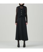 【グレース コンチネンタル/GRACE CONTINENTAL】のサテンコンビジレワンピース 人気、トレンドファッション・服の通販 founy(ファニー) ファッション Fashion レディースファッション WOMEN アウター Coat Outerwear A/W・秋冬 Aw・Autumn/Winter・Fw・Fall-Winter S/S・春夏 Ss・Spring/Summer コンパクト Compact スマート Smart セットアップ Set Up ノースリーブ No Sleeve ハイネック High Neck フレア Flare ベスト Vest 夏 Summer thumbnail ブラック|ID: prp329100004143723 ipo3291000000028461617